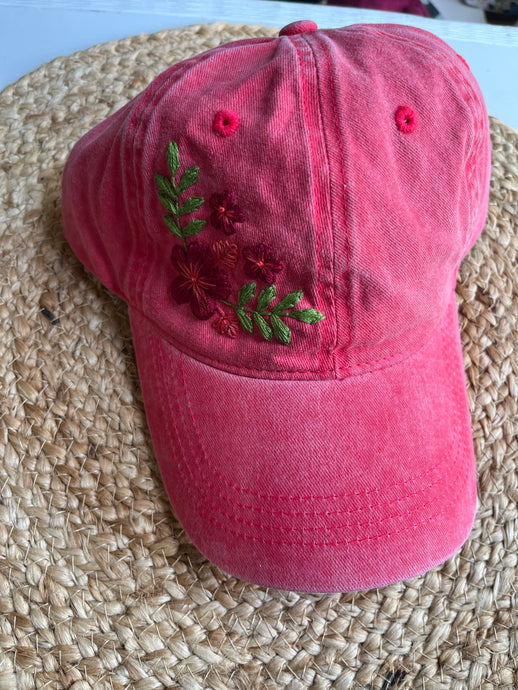 Floral Pink Hat